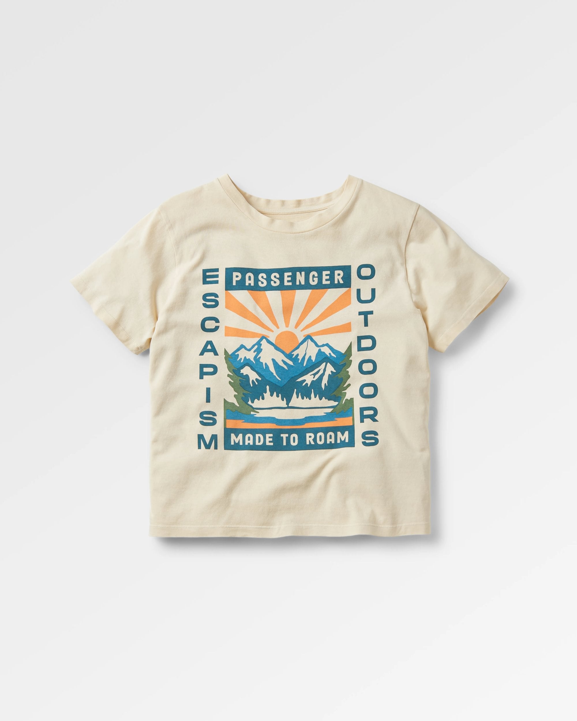 Solitude Recycled Cotton T-Shirt - Birch - Flatlay