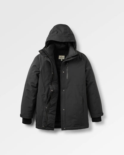 Cloudmont Waterproof Down Parka - Black - Flatlay