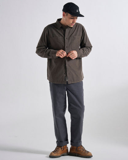 Backcountry Cord Light Shirt - Dusty Olive - Studio Model