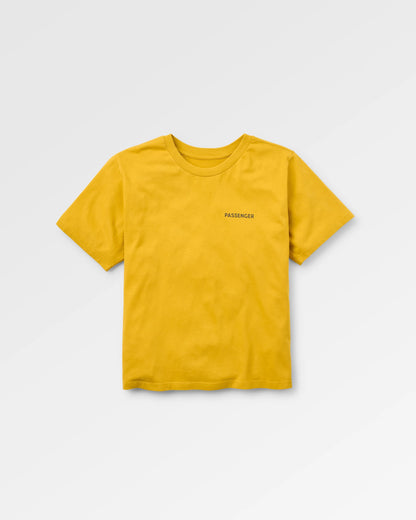 Roamer Women's Recycled Cotton T-Shirt - Heritage Yellow - Flatlay