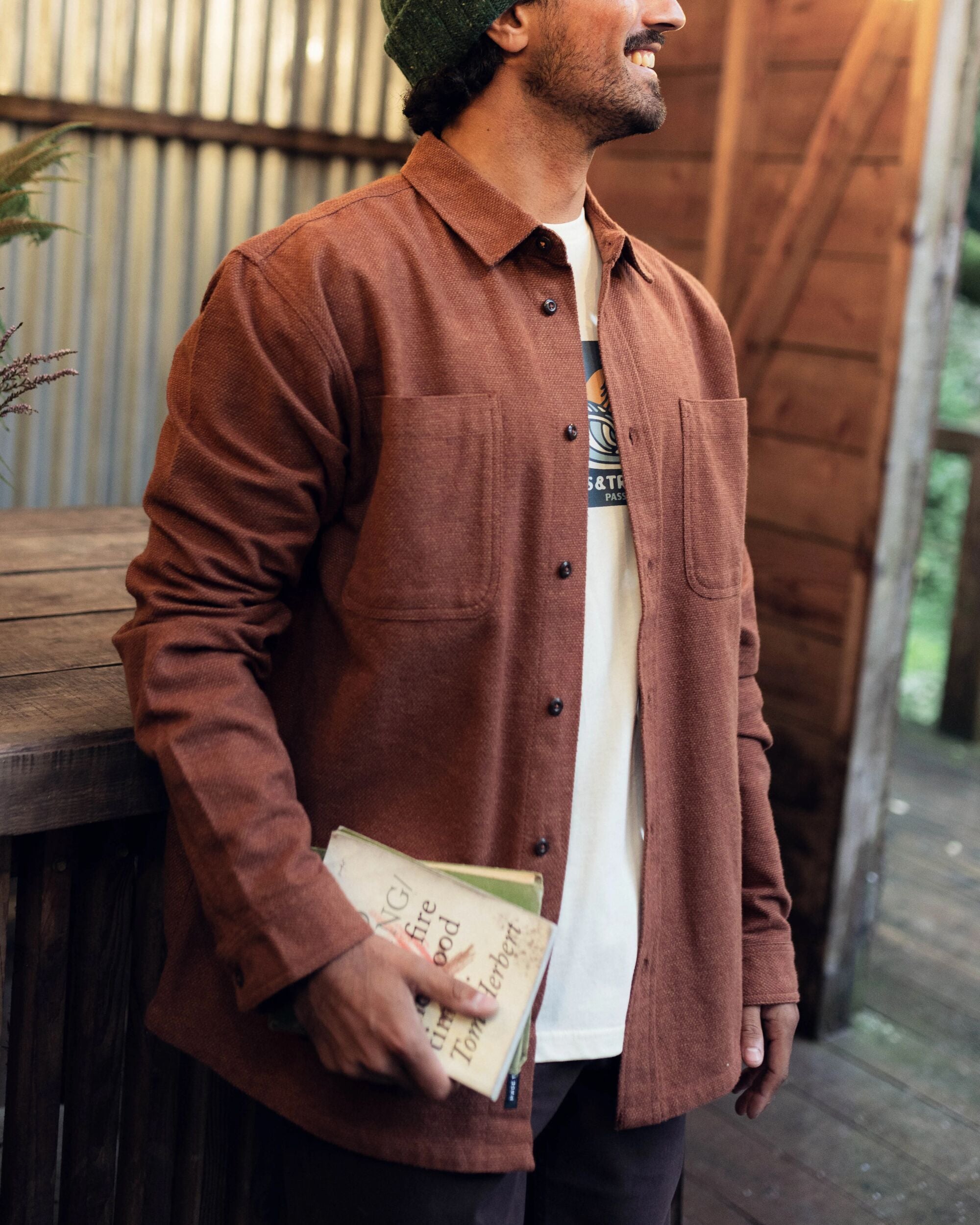 Backcountry Flannel Shirt - Cappuccino/Dusty Ochre - Lifestyle