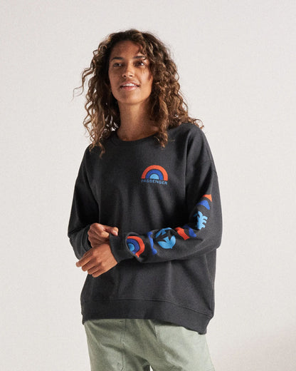 Papercut Recycled Sweatshirt - Black - Studio Model