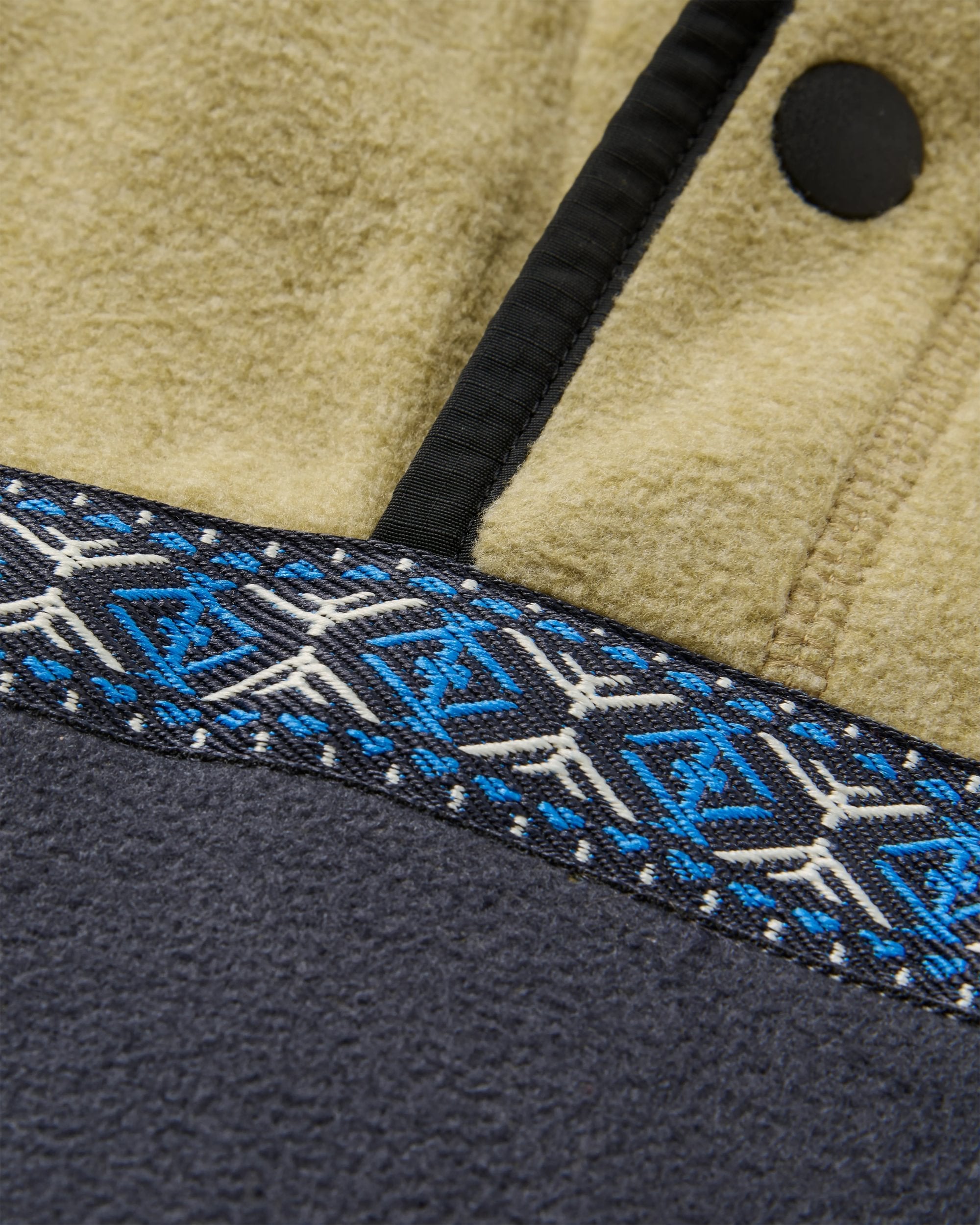 Woodlander Polar Fleece - Warm Beige Marl/Charcoal - Flatlay