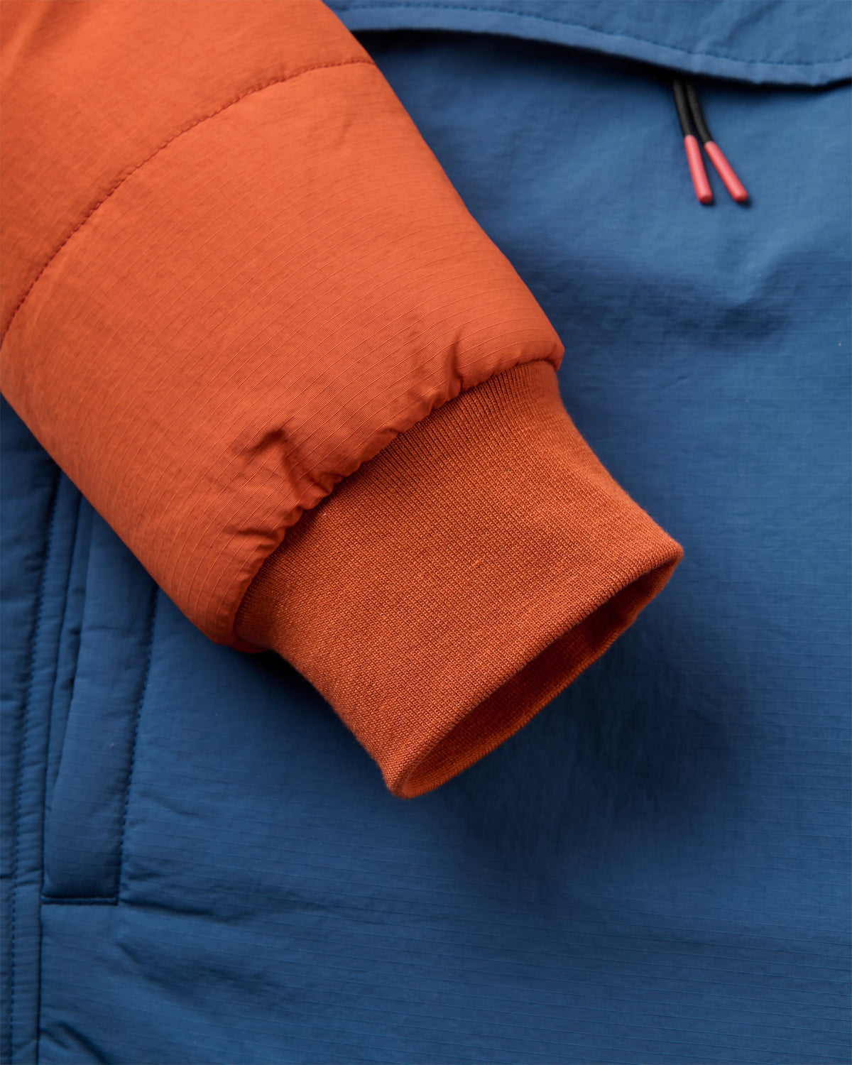 Oceanic Insulated Anorak - Dark Rust/Dark Denim - Flatlay