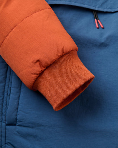 Oceanic Insulated Anorak - Dark Rust/Dark Denim - Flatlay