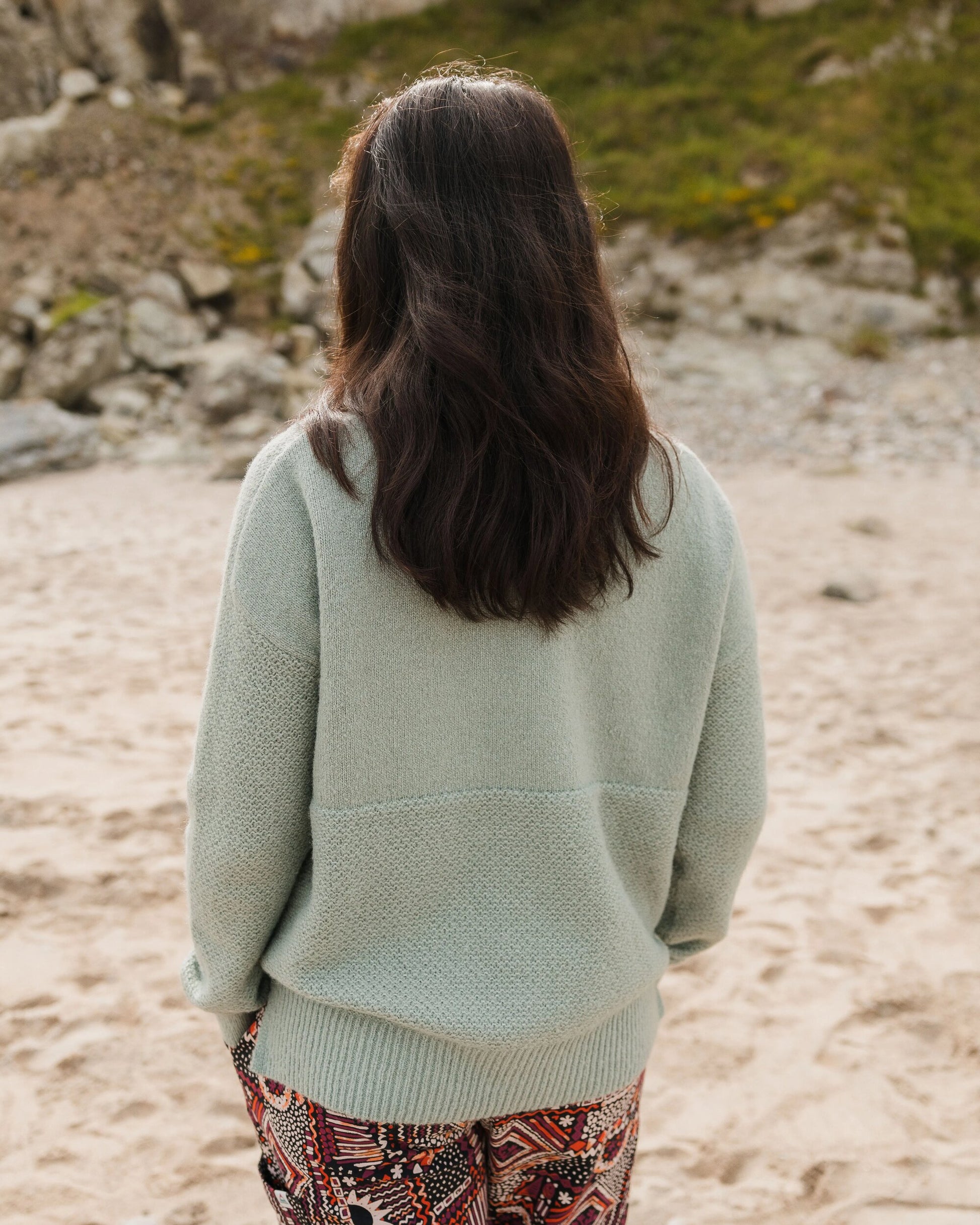 Cove Recycled Knitted Jumper - Pistachio