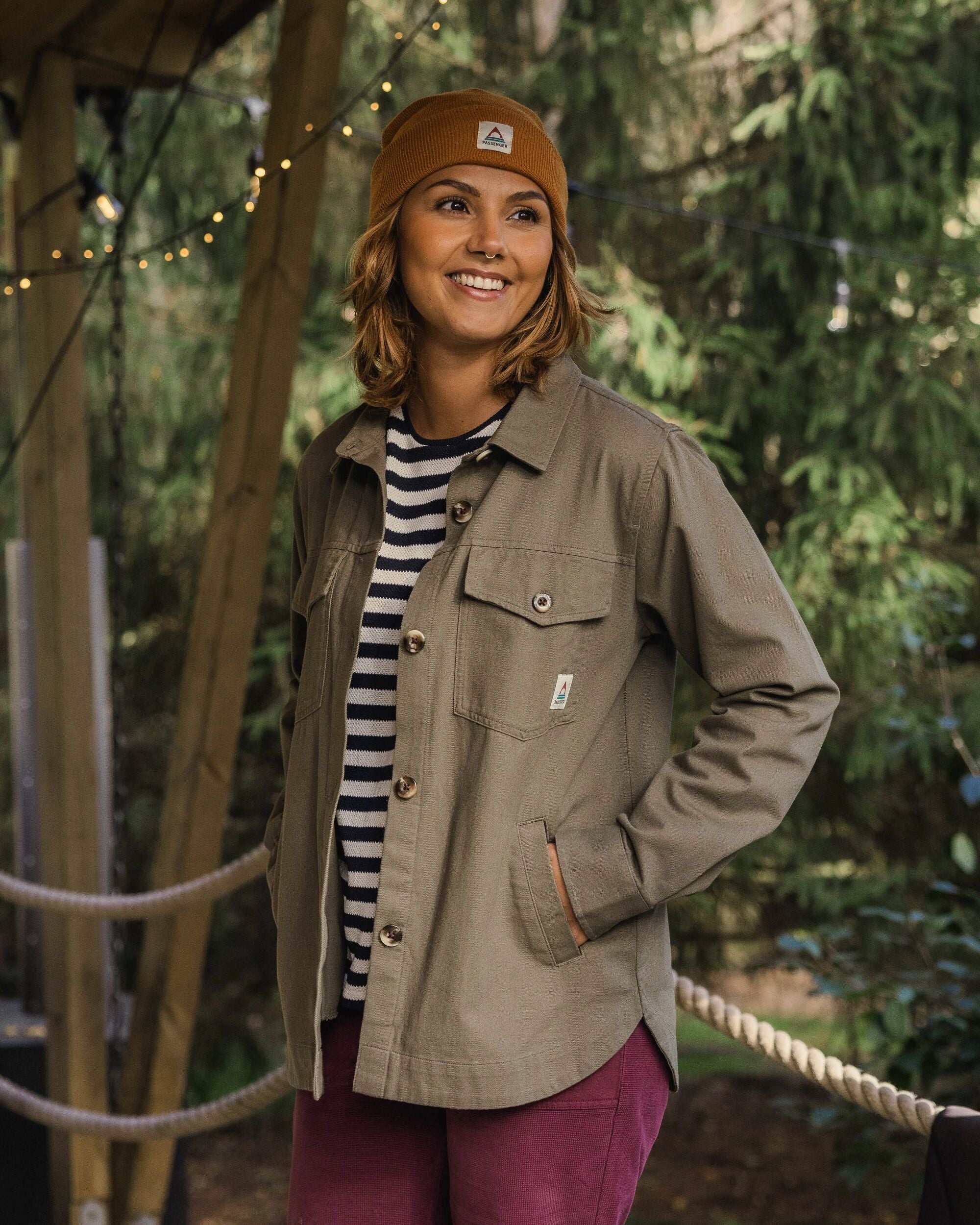 Stella Organic Cotton LS Shirt - Dusty Olive - Lifestyle