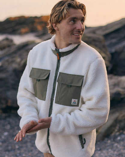 Valiant Deep Pile Fleece - Off White - Lifestyle