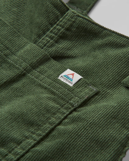 Meadows Organic Cotton Cord Dungarees - Fir Tree - Flatlay