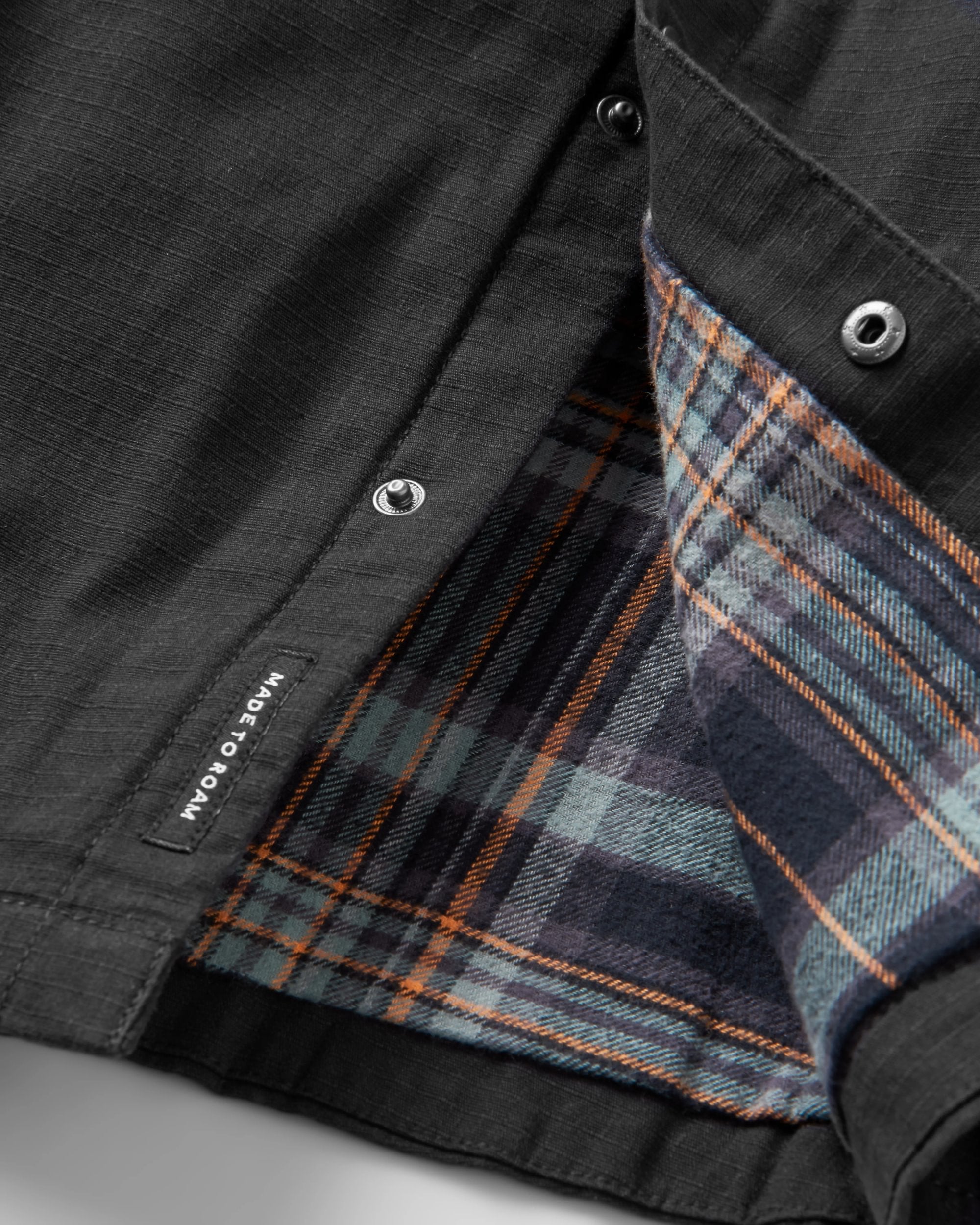 Way Flannel Lined Shirt - Black - Flatlay