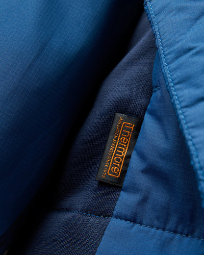 Daybreak Lightweight Recycled Thermore® Insulated Hoodless Jacket - Rich Navy/Storm Grey/Dark Denim - Flatlay