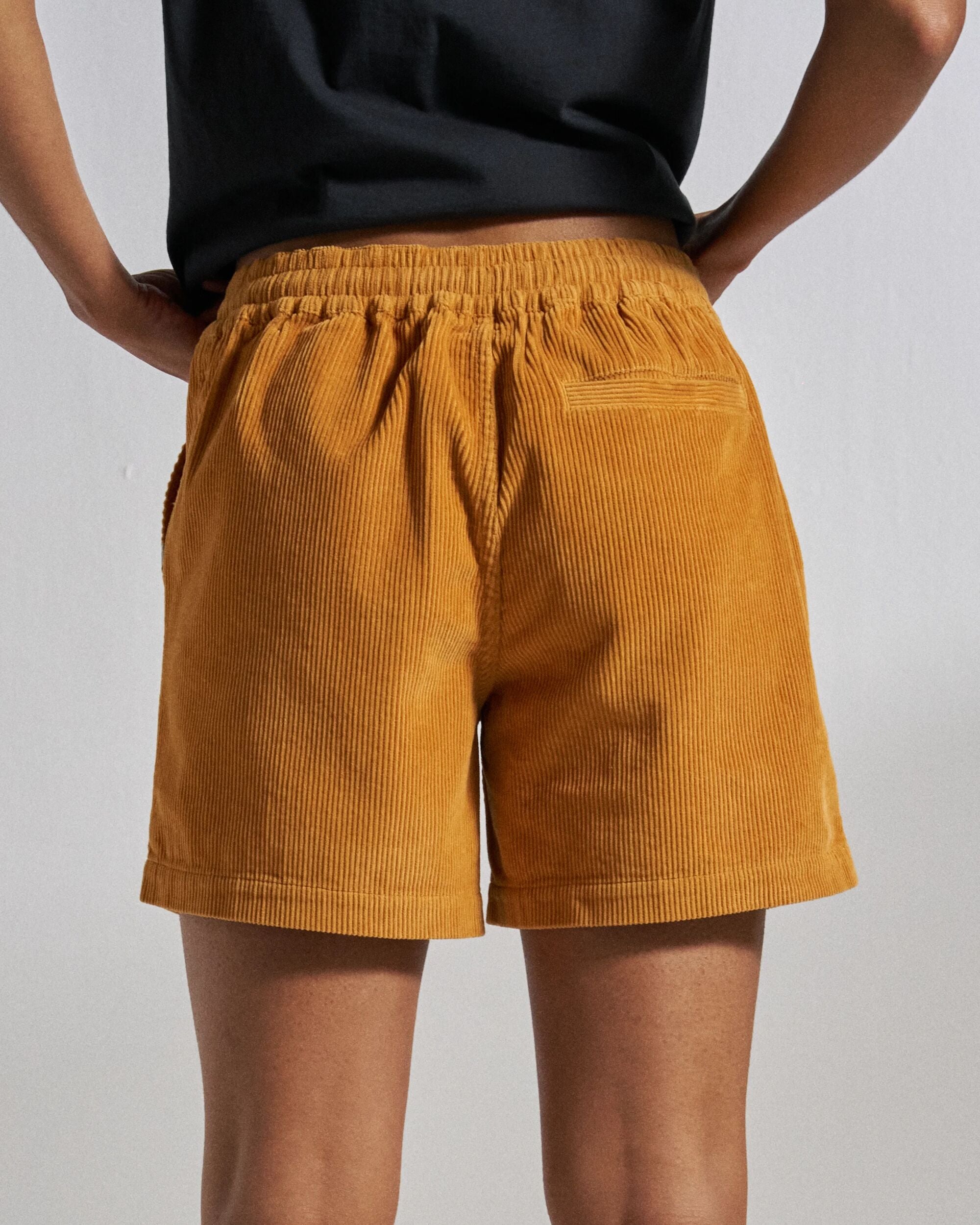 Avian Organic Cord Short - Spruce Yellow - Studio Model