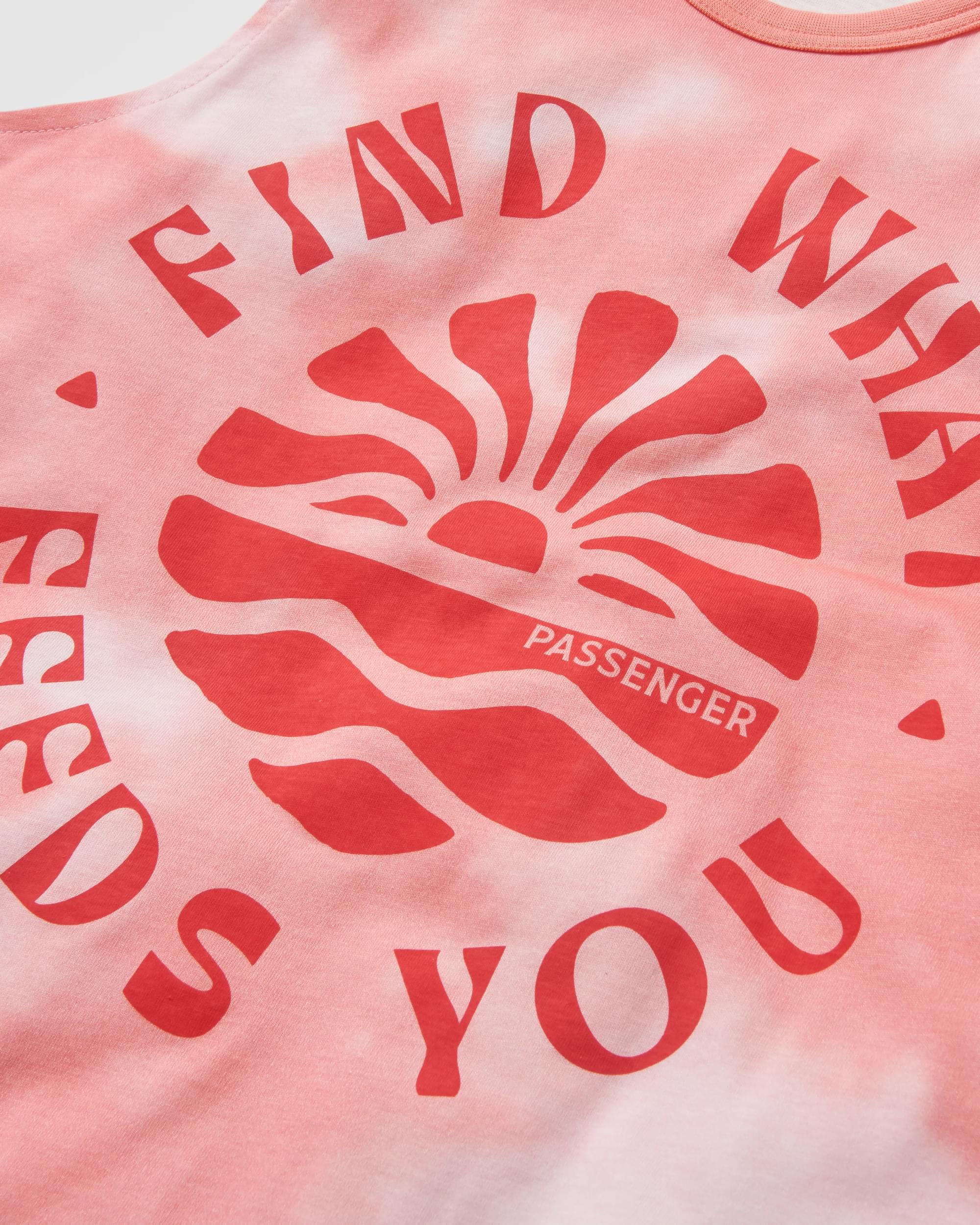 Discovery Organic Cotton Vest - Tie Dye Shell Pink - Flatlay