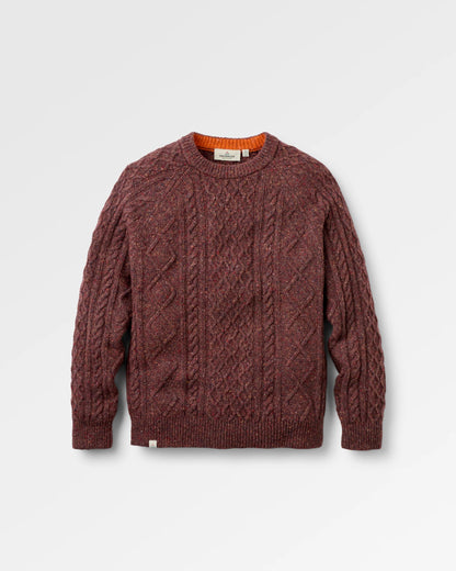 Sandbar Merino Blend Knitted Jumper - Brambleberry - Flatlay