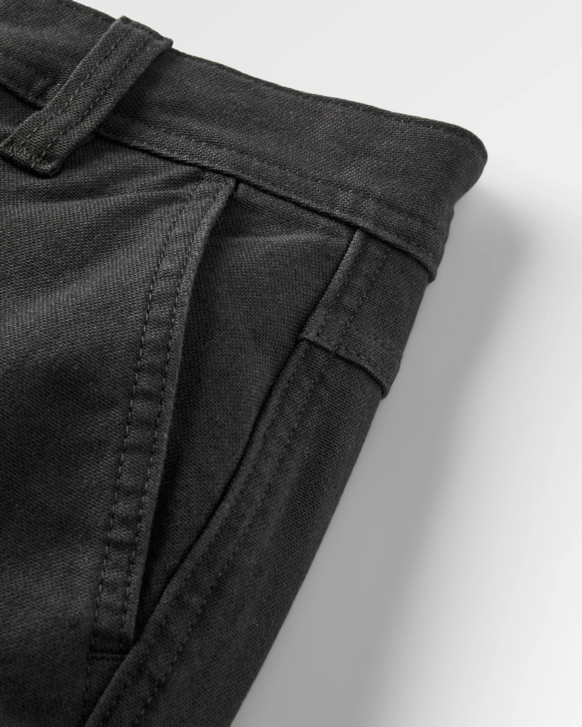Vantage Cotton Canvas Trouser - Black - Flatlay