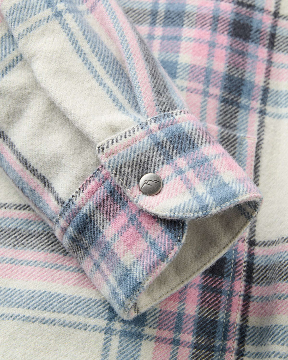 Bramble Overshirt - White Sand/Pink Haze Check - Flatlay