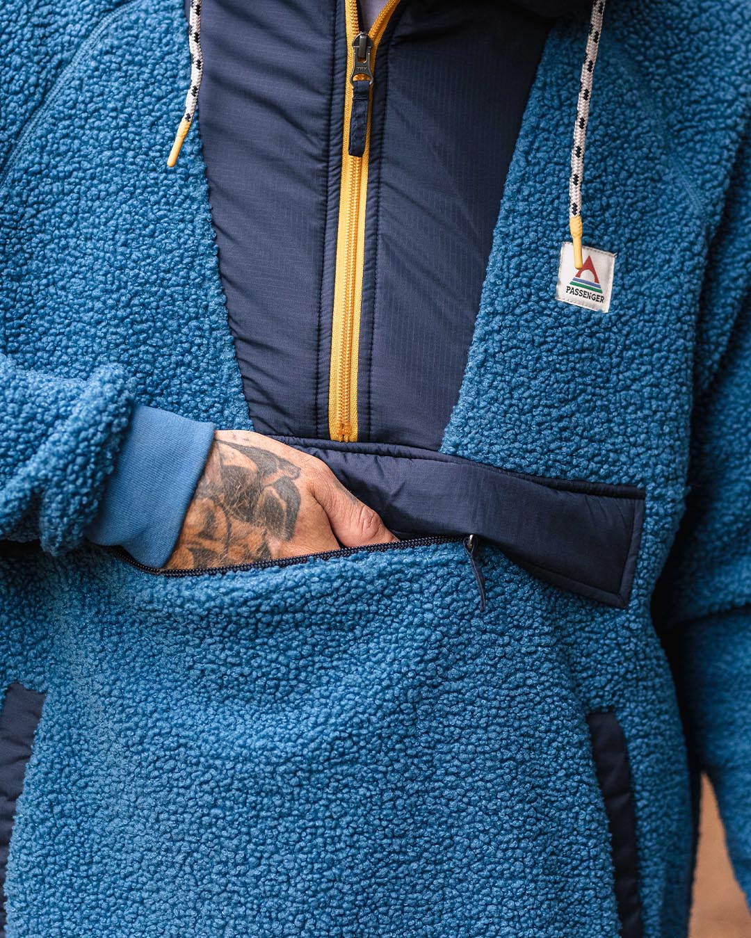 Woodland Recycled Polar-lined Sherpa Fleece - Blue Steel