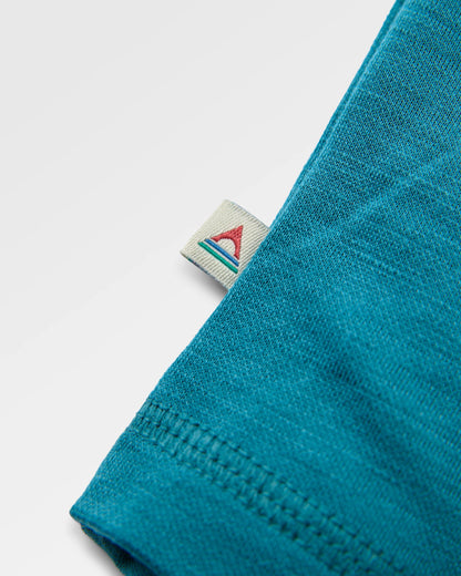 Camp Wild Lightweight Merino Blend T-Shirt - Mediterranean - Flatlay