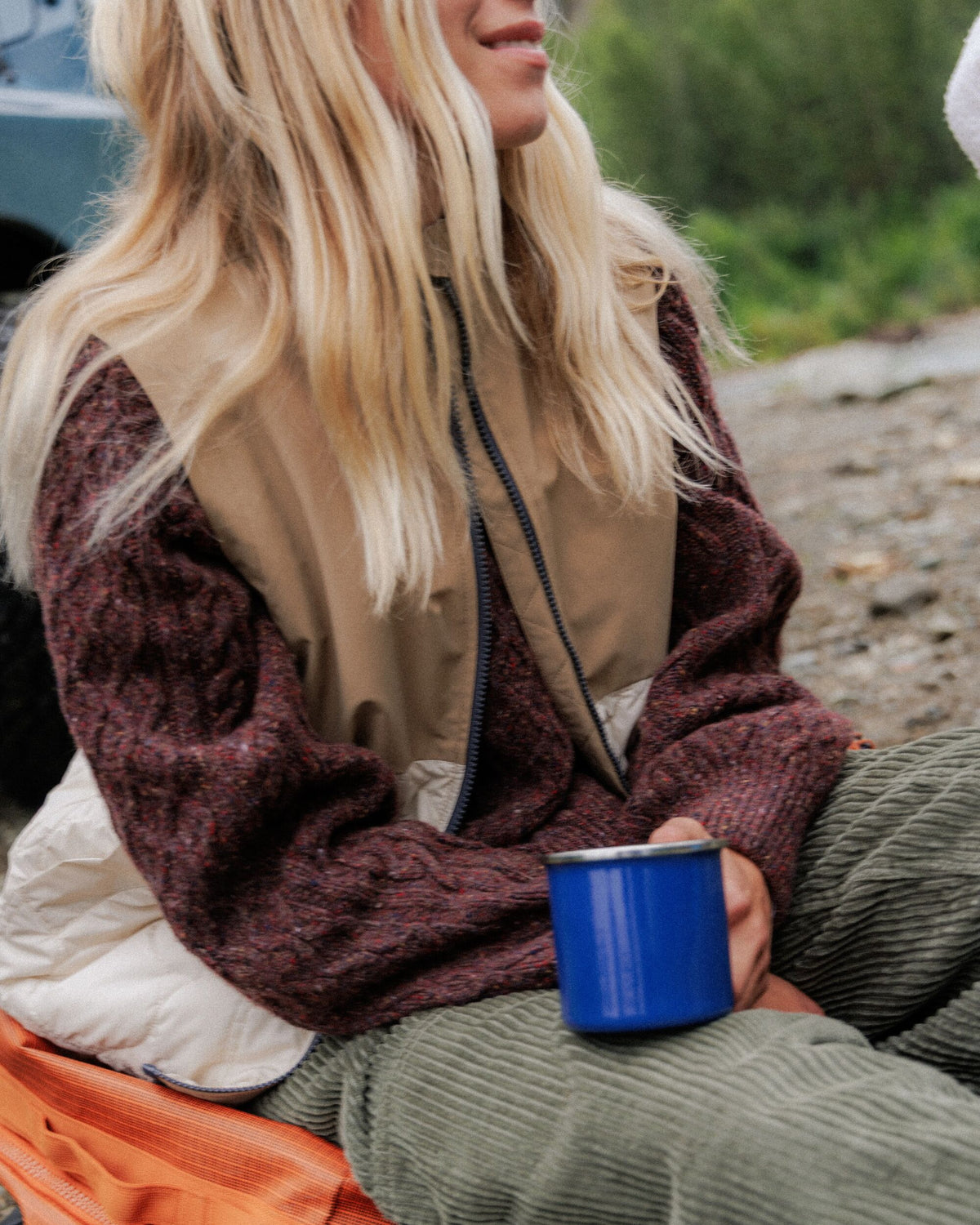 Shoal Merino Wool Knitted Jumper - Brambleberry - Lifestyle