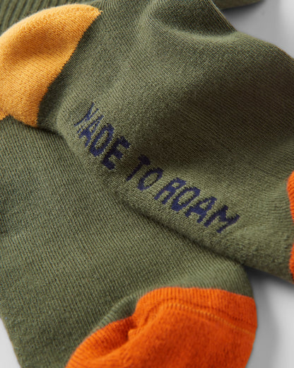 Organic Midweight Crew Socks - Khaki