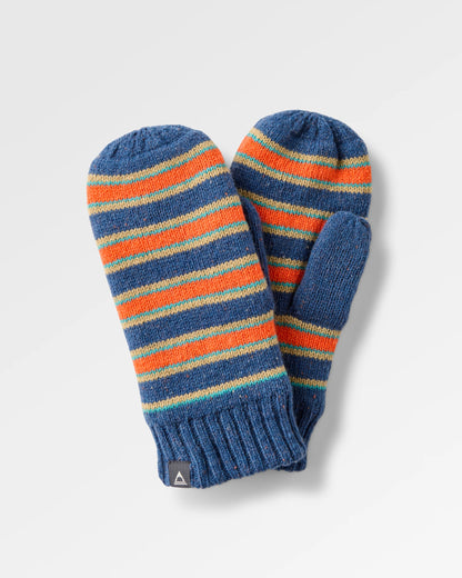 Goldglow Knit Mitten - Dark Denim - Flatlay