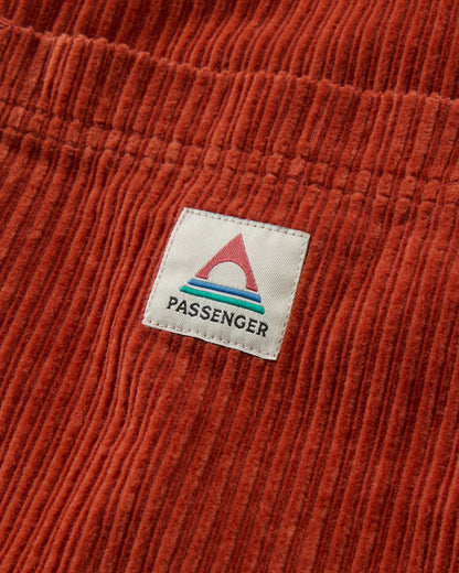 Flint Corduroy Overshirt - Dark Rust - Flatlay