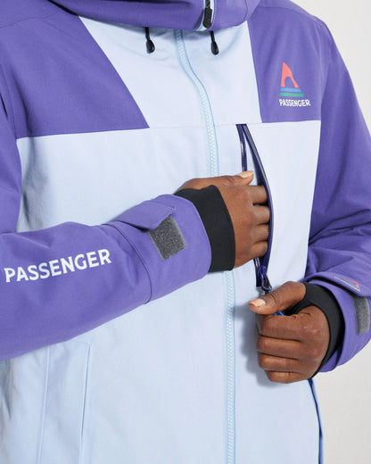 Snowscape Women's Recycled Jacket - Purple Indigo/Ice Blue - Studio Model