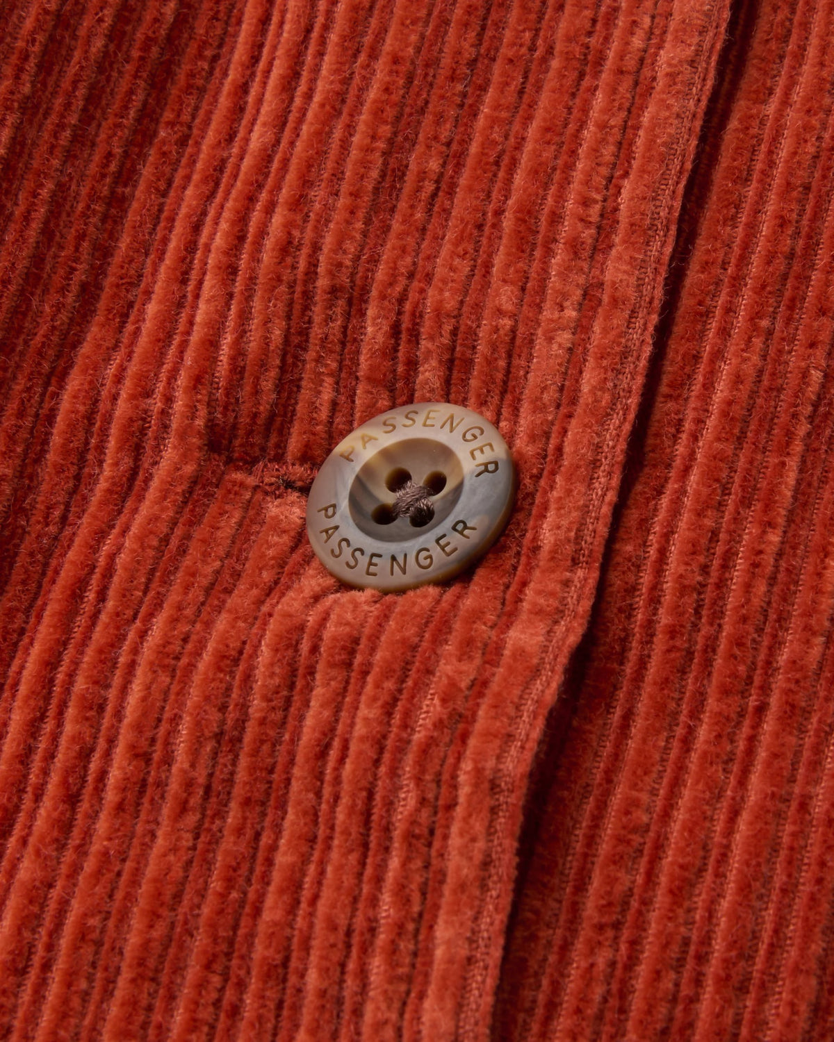 Flint Corduroy Overshirt - Dark Rust - Flatlay