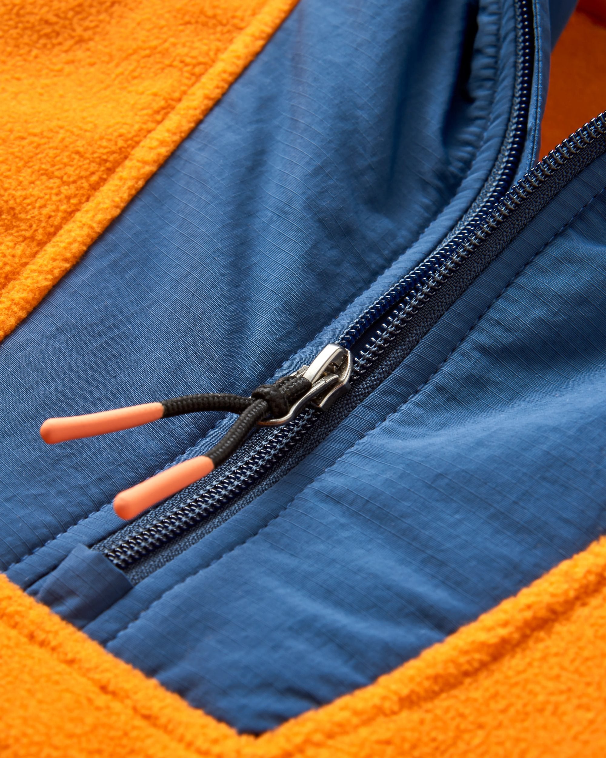 Alexander 2.0 Recycled Hooded Polar Fleece - Sunrise Orange - Flatlay