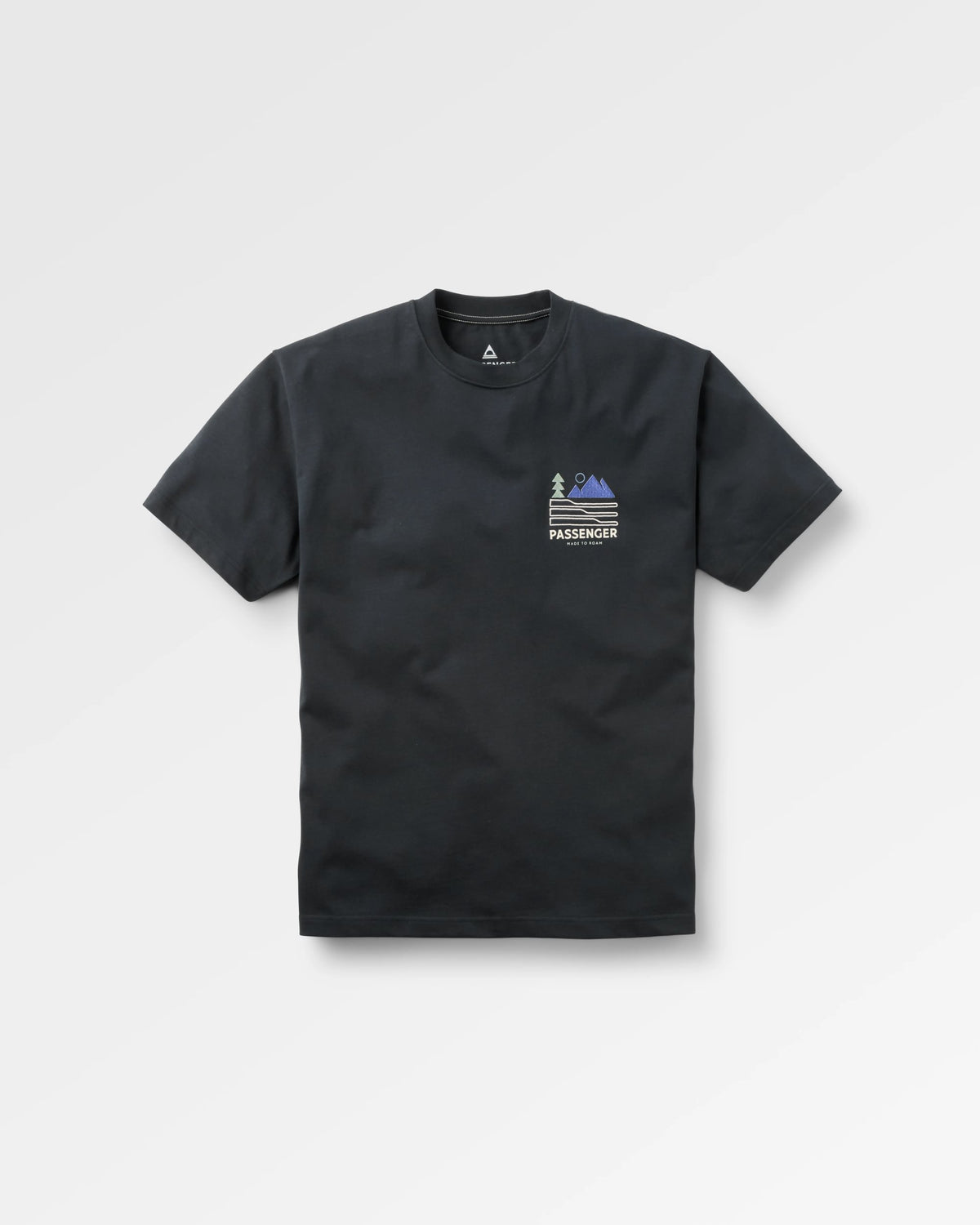 Pine Needle Relaxed Fit T-Shirt - Black - Flatlay