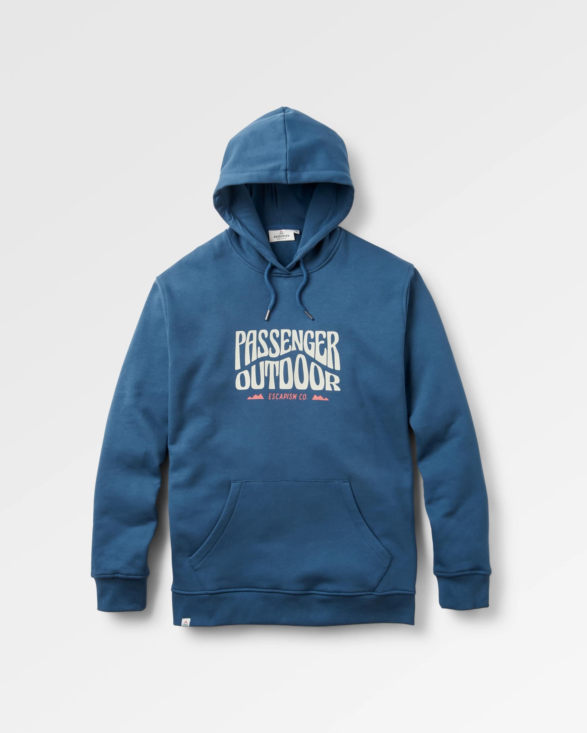 Yuca Organic Cotton Hoodie - Dark Denim - Flatlay