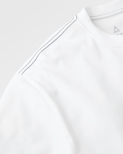 Pine Needle Relaxed Fit T-Shirt - White - Flatlay
