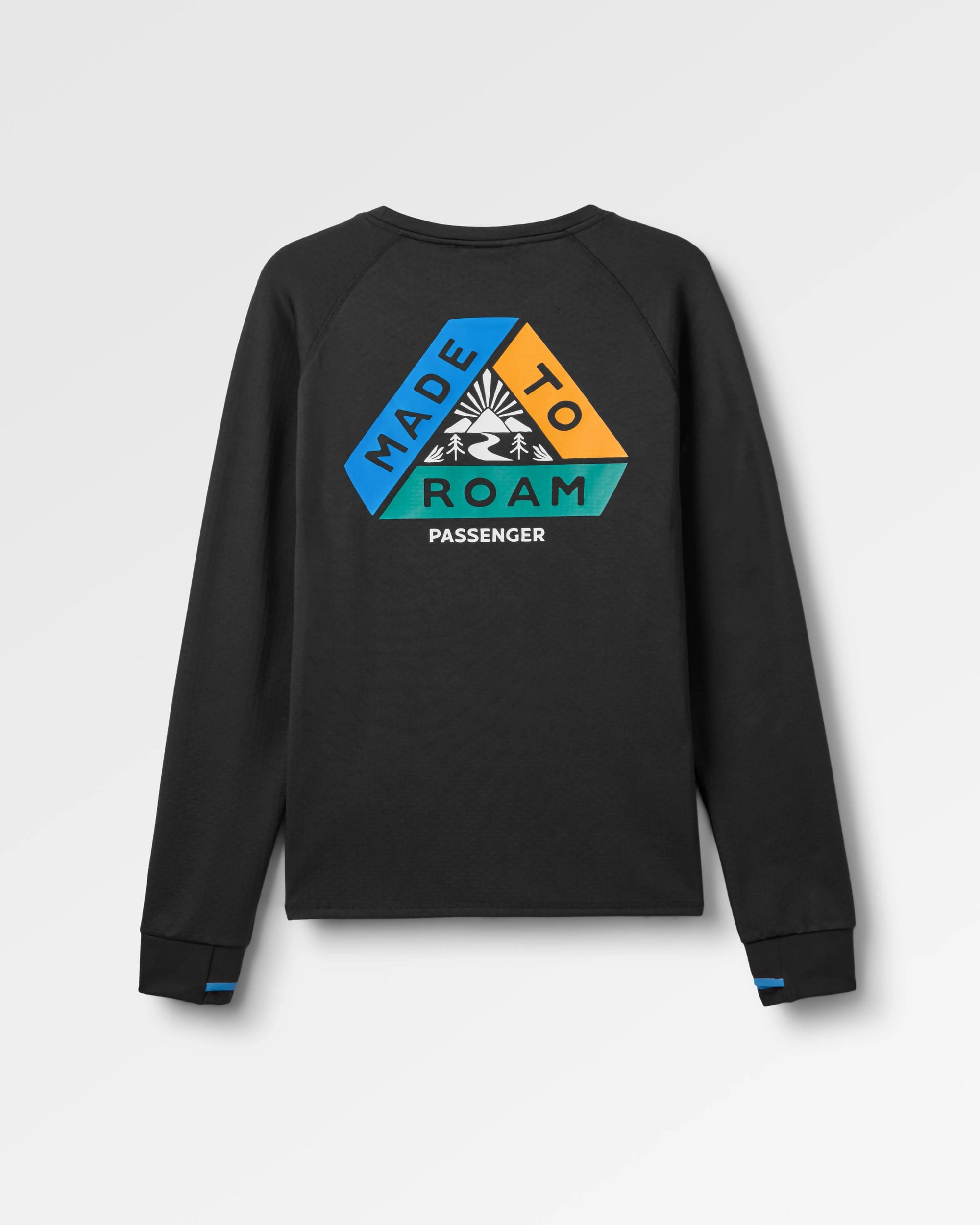 Alpine Recycled Base Layer LS T-Shirt - Black - Flatlay