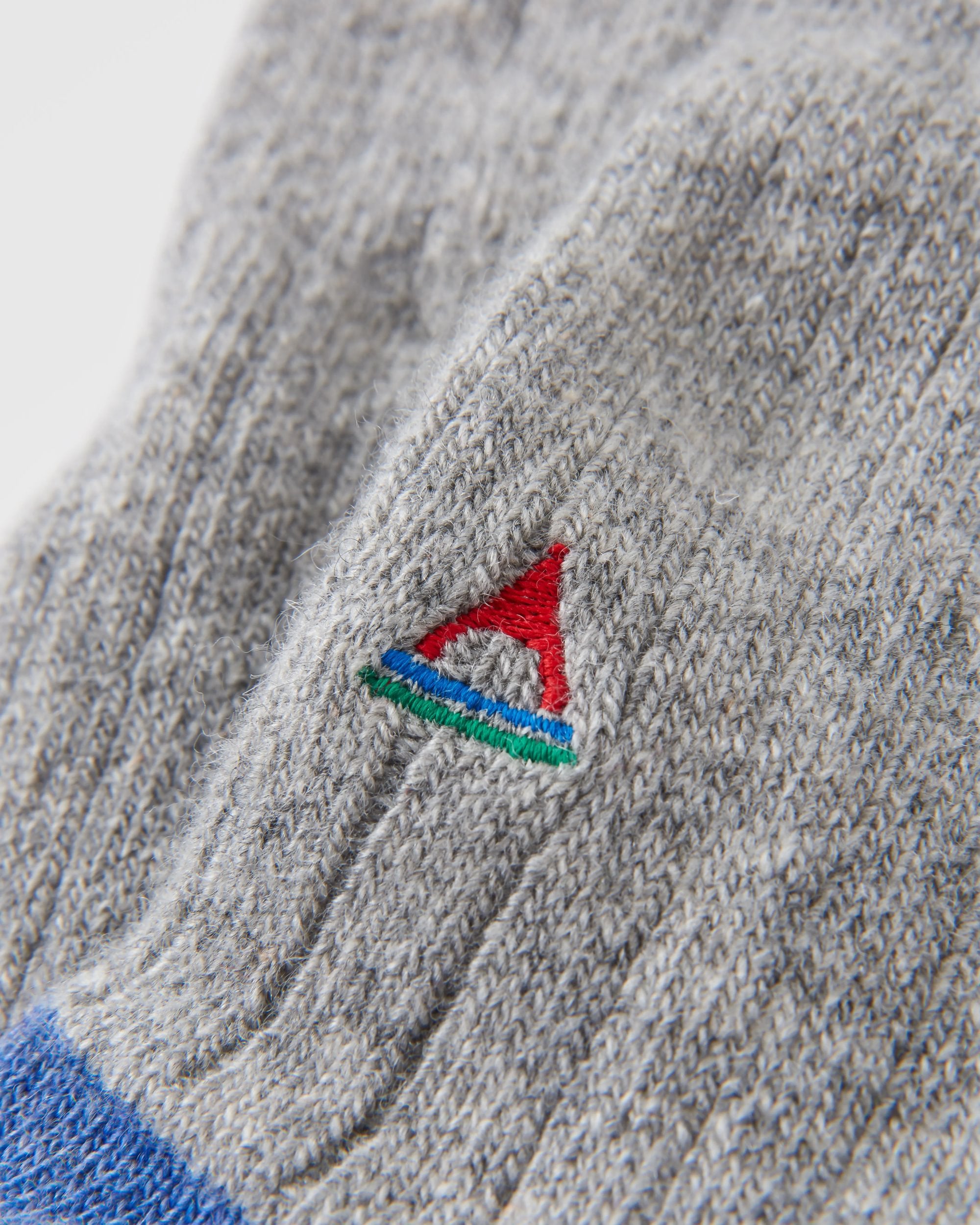 Koa Crew Sock - Grey Marl - Flatlay