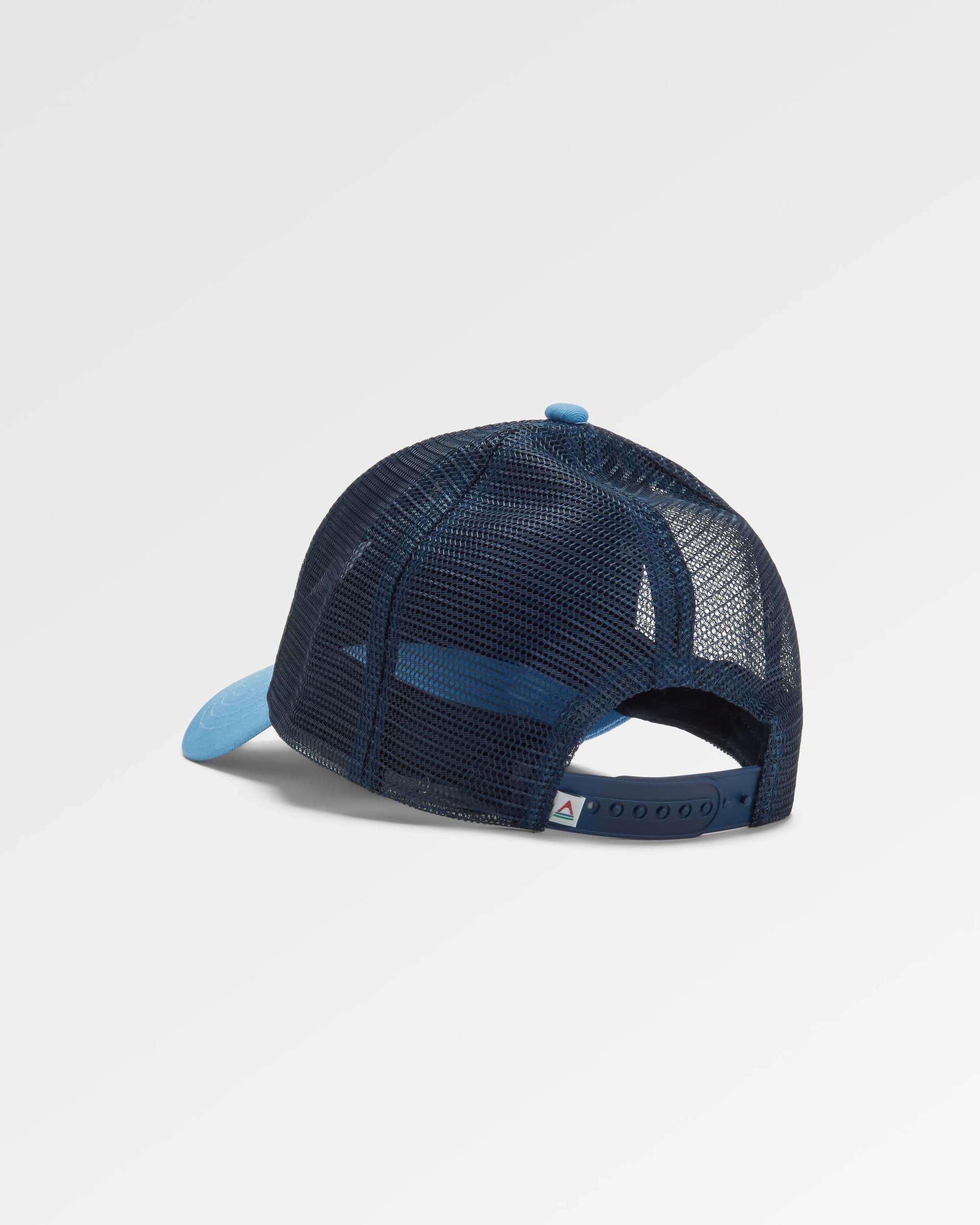Heritage Mesh Snapback Cap - Cornflower - Flatlay