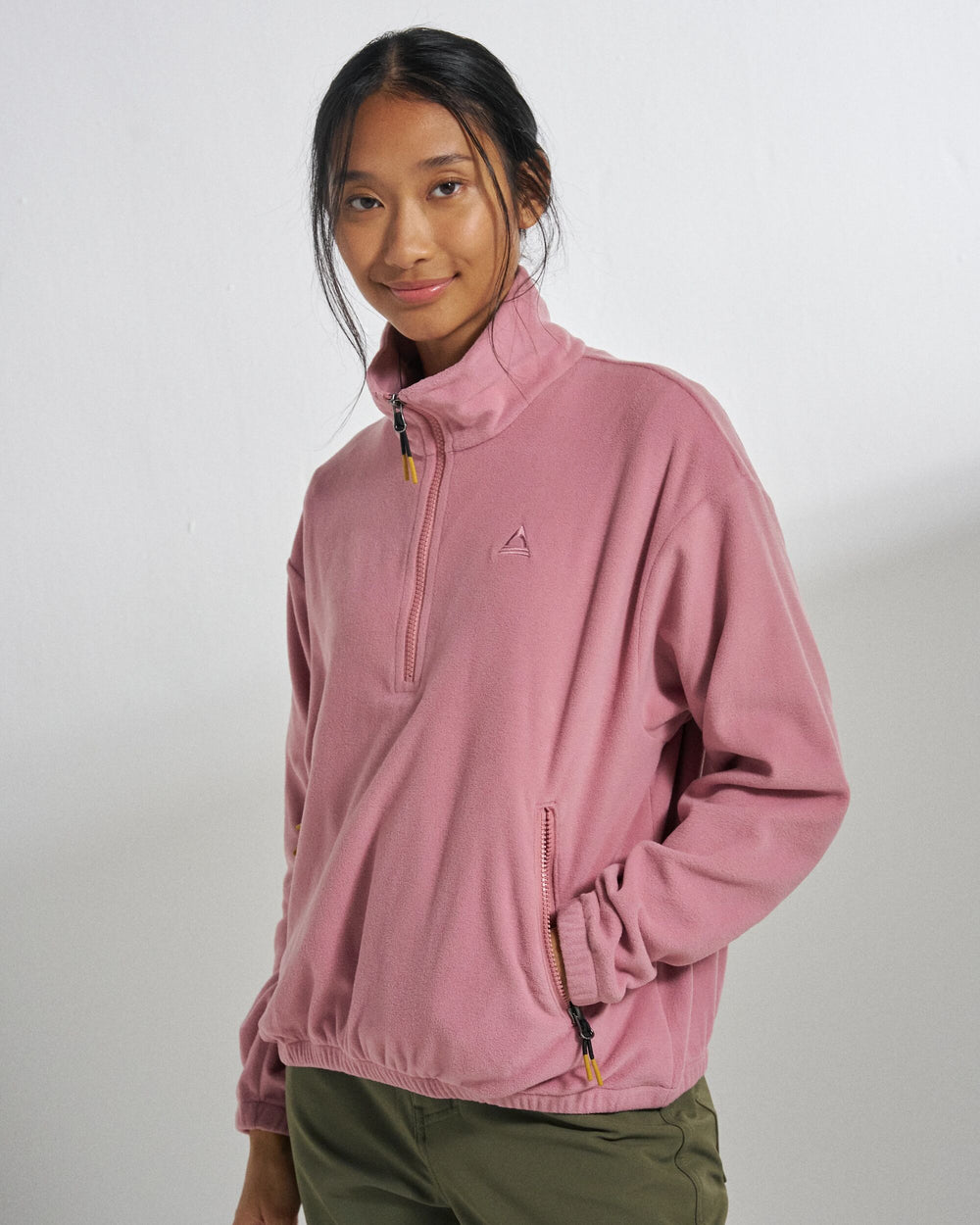 Ayla Micro Polartec® 1/4 Zip Fleece Pink Haze – Passenger
