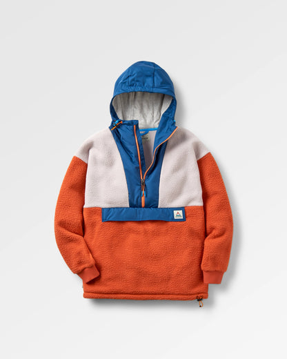 Maren 1/2 Zip Recycled Sherpa Fleece - Burnt Orange