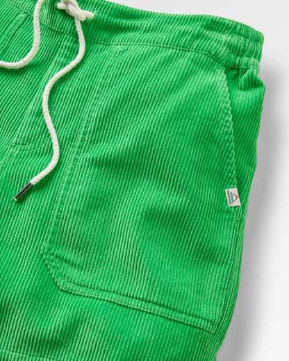 Avian Organic Cord Short 2.0 - True Green - Flatlay
