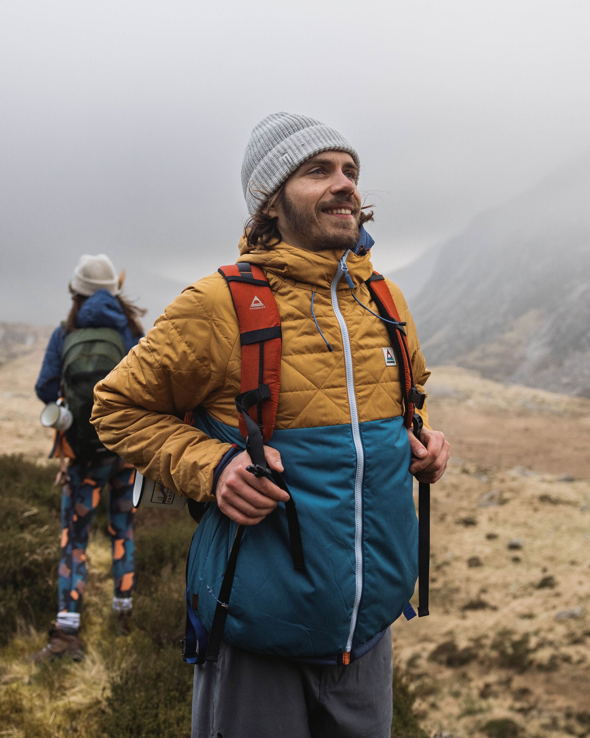 Base Recycled Thermore® Insulated Jacket - Dusty Ochre/ Corsair Blue - Lifestyle