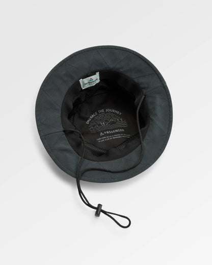 Shaded Organic Bucket Hat - Black - Flatlay