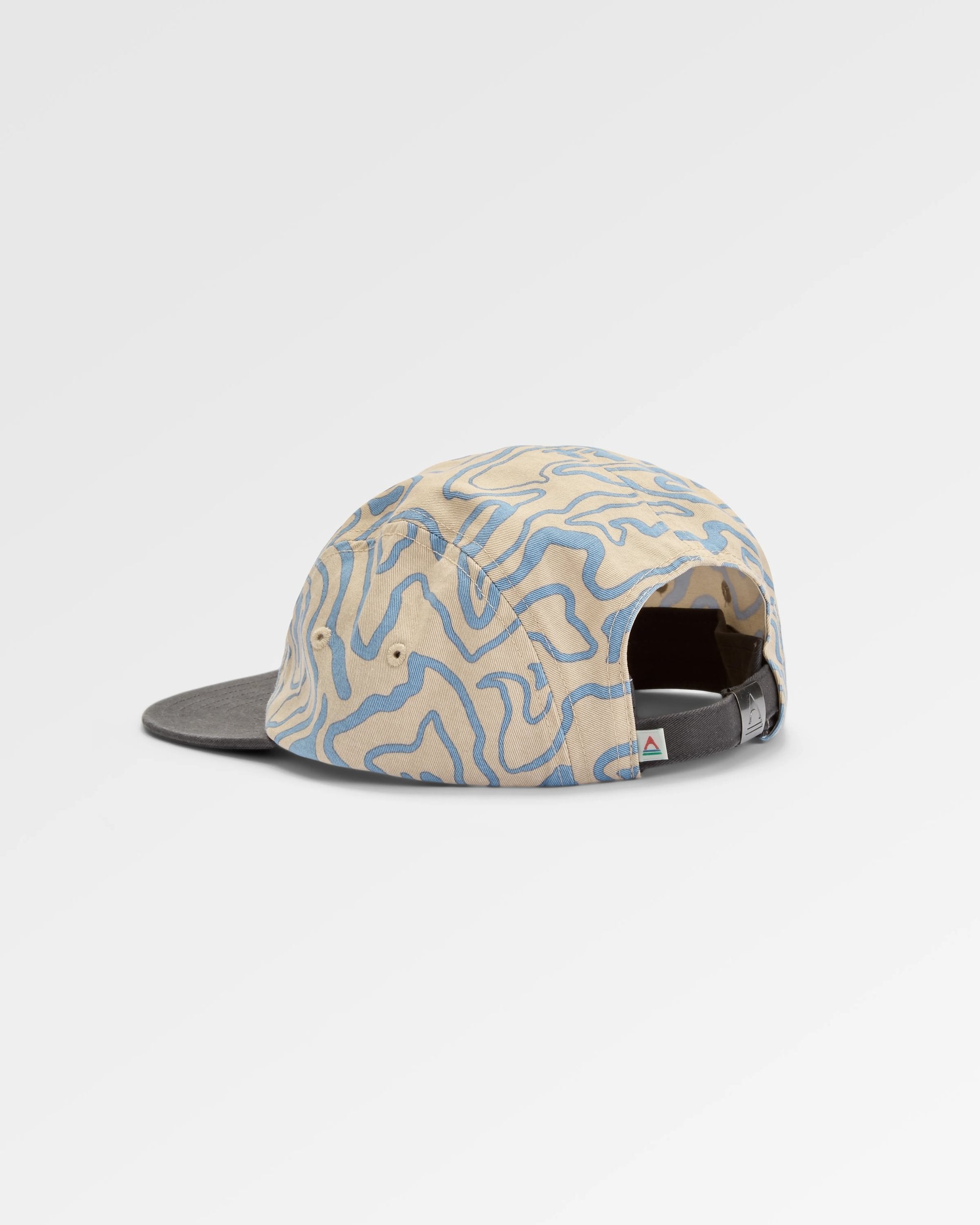 Coast Organic Cotton 5 Panel Snapback Cap - Strata Swirl Birch - Flatlay