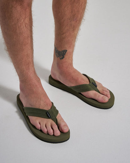 Santos Flip Flop - Khaki - Studio Model