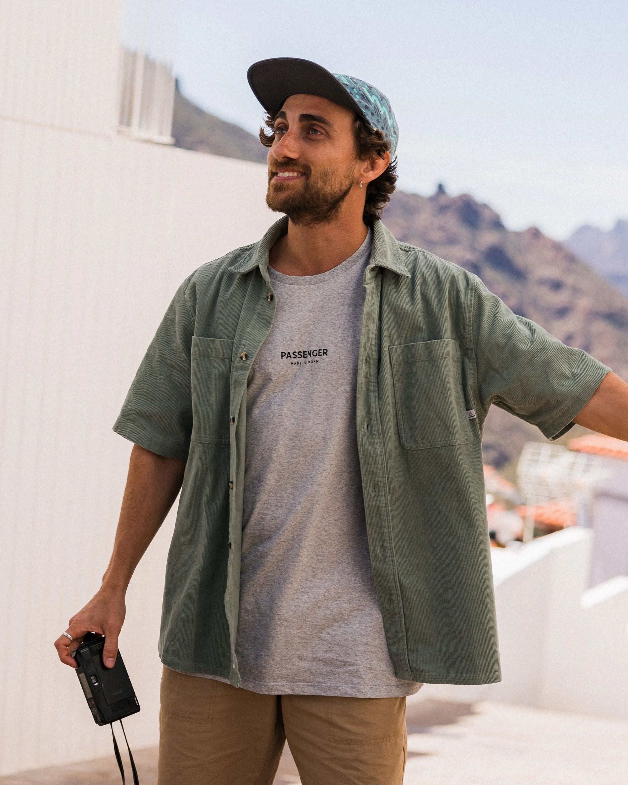 Backcountry Short Sleeve Cord Shirt - Pistachio - Lifestyle