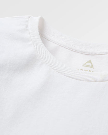 Easy Days Recycled Cotton T-Shirt - White - Flatlay