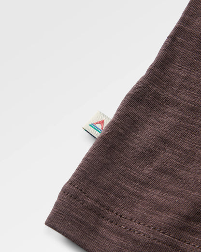 Womens Roam Further T-shirt - Espresso - Flatlay