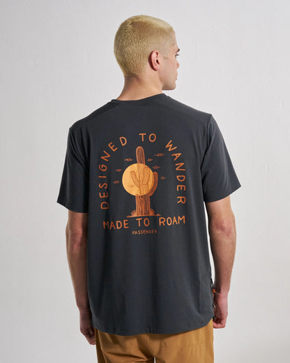 Ridescape Men's Active T-Shirt - Faded Black - Studio Model