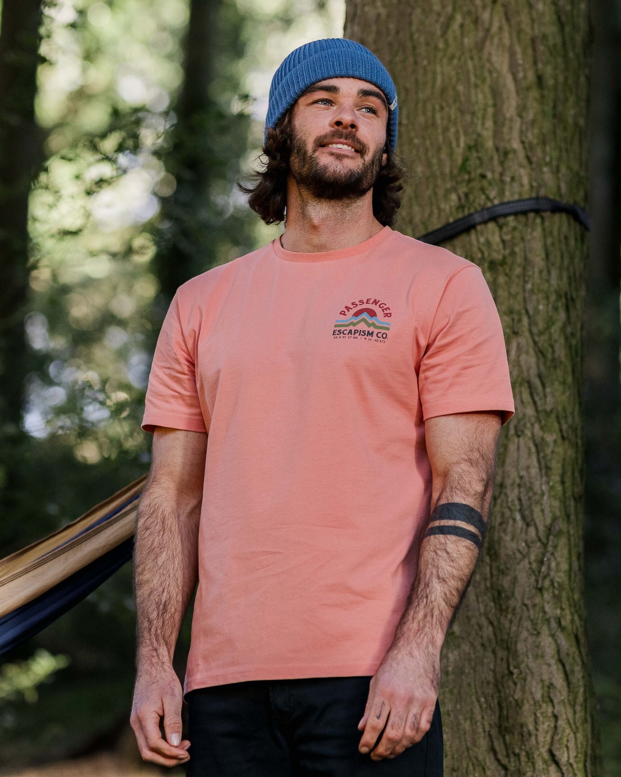 Dumont Organic Relaxed Fit T-Shirt - Tawny Peach - Lifestyle