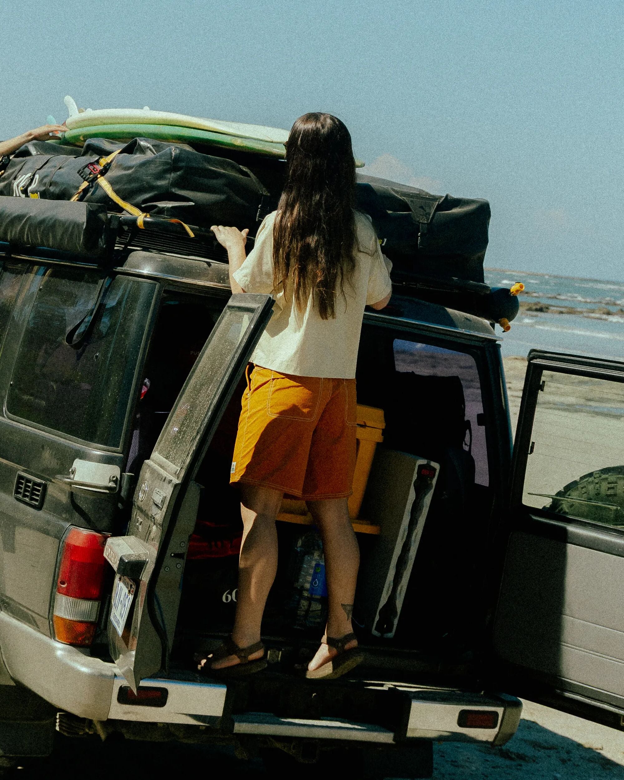 Searcher Longer Line 10" Boardshort - Retro Orange - Lifestyle