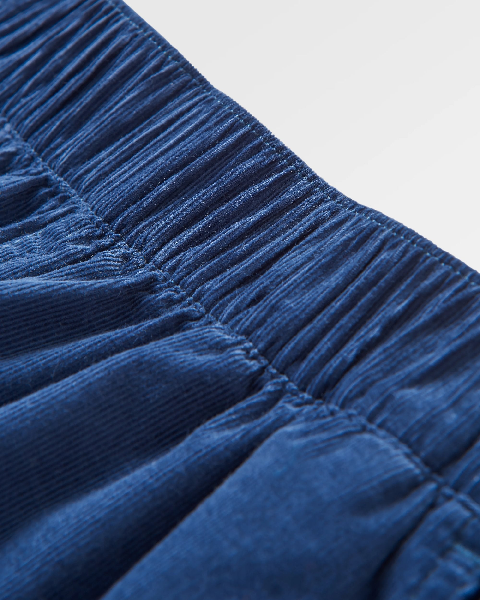 Someday Organic Corduroy Trouser - Dark Denim - Flatlay