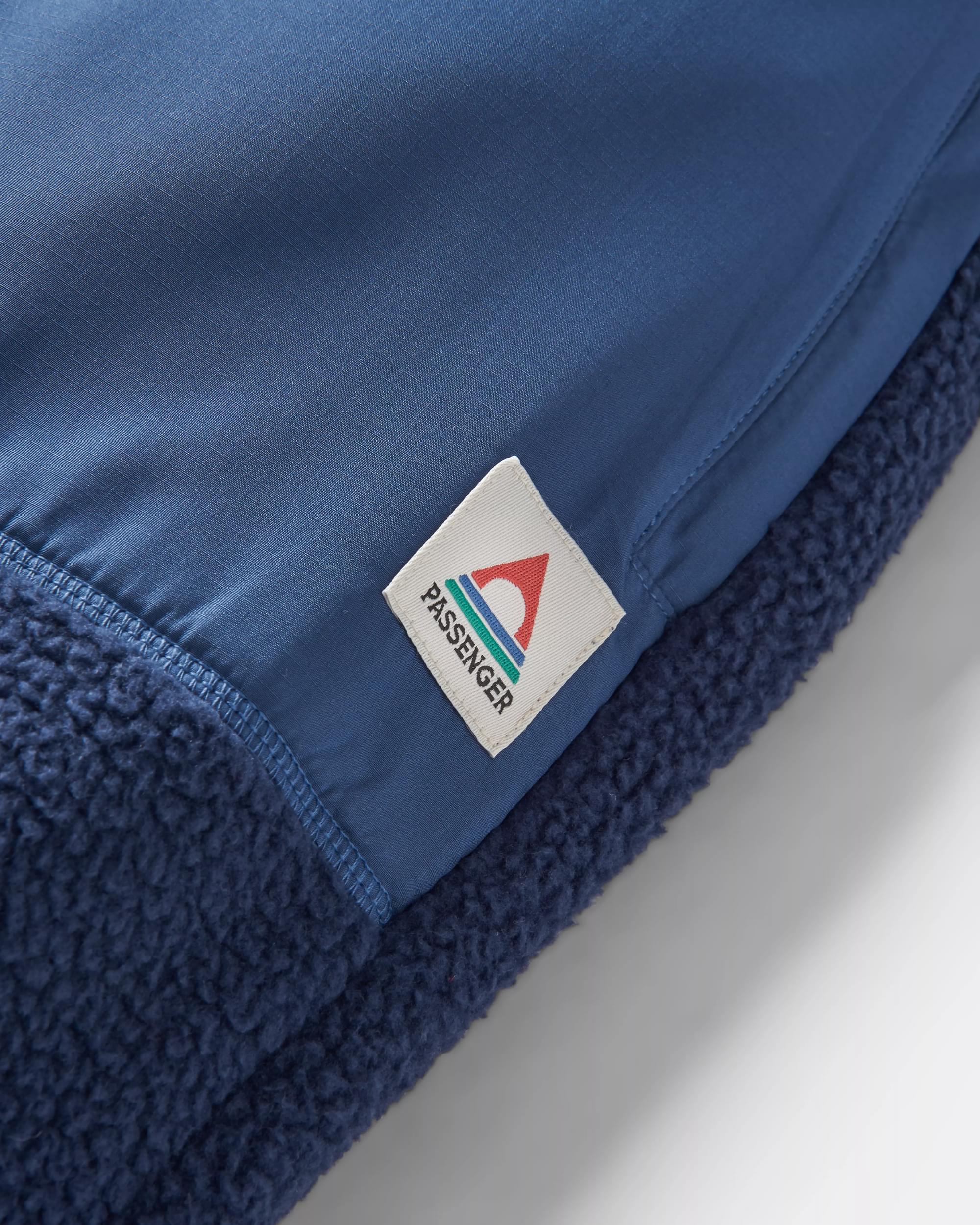 Offgrid Recycled Sherpa Fleece Jogger - Rich Navy - Flatlay